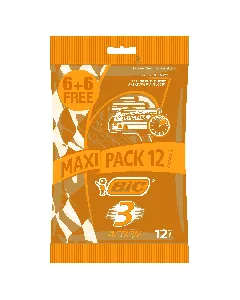 Bic 3 Disposable Razor Action Maxi 8+4 P