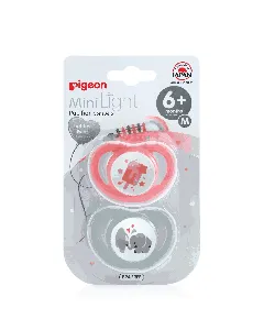 Pigeon Mini Light Pacifier (+6) Medium Ice Cream + Elephant 2P 78263
