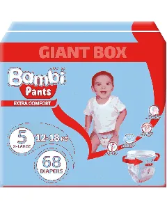 Sanita Bambi Baby Diaper Pants (5) (Xl 12-18 Kg)(5*68) Box