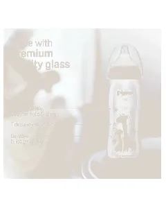 Pigeon Feeding Glass Bottle Soft Touch Decorated Wide Nipple 240 Ml Pa26746