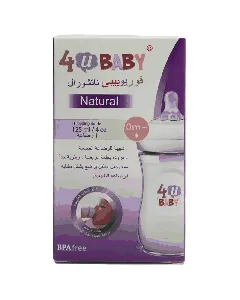 4U Baby Natural Plastic Feeding Bottle 125 Ml + L Nipple 900051