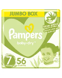 Pampers Baby Diapers Jumbo Box (7) 56 P