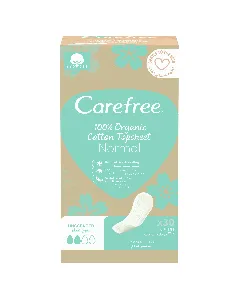 Carefree Female Napkins 100% Organic Normal Unscented 30P 10C