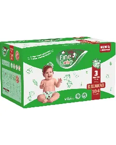 Fine Baby Diaper Jumbo Double (3) 104 P Box