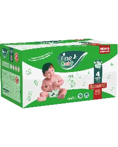 Fine Baby Diaper Jumbo Double (4) 96 P Box