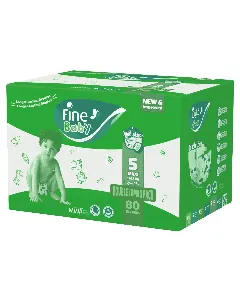 Fine Baby Diaper Jumbo Double (5) 80 P Box