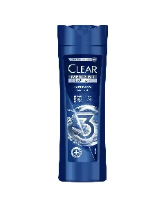 Clear Hair Shampoo Face Body Wash 3*1 Men Active Cool Menthol 400 Ml