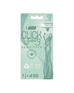Bic Disposable Razor Click 3 Sensetive Handle 1 + 4 Blades