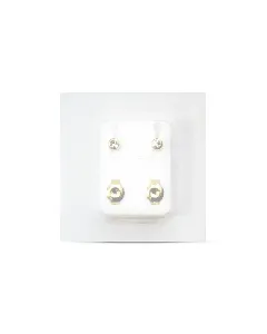 Earring Medical Malaysian Round White