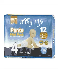 Baby Life Baby Diaper Size(4) Pants 12*8C