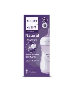 Avent Feeding Bottle Natural Plastic Pink 260 Ml