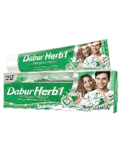 Dabur Herbal Tooth Paste Herbal Mint+ Lemon 150 Gm +Tb Offer