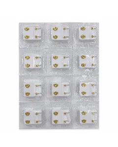 Caflon Gold Pearl Medical Earrings (Heart)