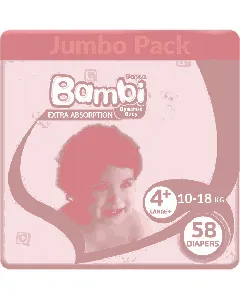 Sanita Bambi Baby Diapers Jumbo (4+) 58*3 C