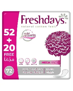 Fresh Days Female Napkins Long Unscented 52+20*6 C