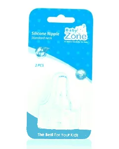 Baby Zone 2Pcs Silicone Nipple S 8238