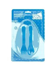 Baby Zone Food Plate + Spoon + Fork 8441
