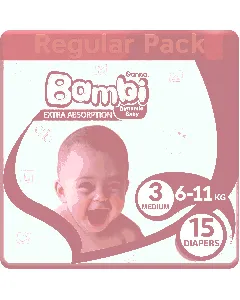 Sanita Bambi Baby Diapers Try Bag (3) 15-12*6 C