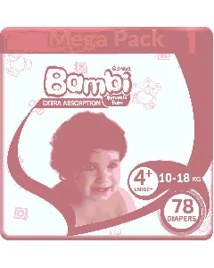 Sanita Bambi Baby Diapers Mega (4+) 78-70*2 C