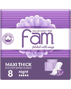 Fam Female Napkins With Wings Folded Compressed Night 8*12 C