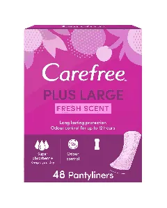 Carefree Female Napkins Plus Fresh Large 48 Pc 6C