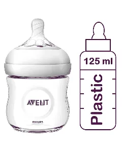Avent Feeding Bottle Natural Plastic 125Ml