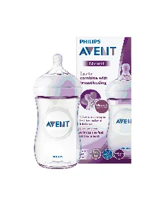 Avent Feeding Bottle Natural Plastic 260Ml