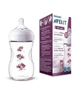 Avent Feeding Bottle Natural Plastic Decorated Green/Tiger 260 Ml