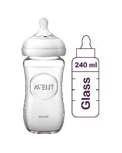Avent Feeding Bottle Natural Glass 240Ml