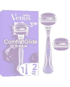 Gillette Venus Comfort Glide Breeze Multi-Use Razor + 2 Blades