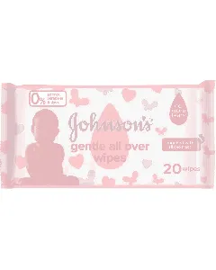 Johnson Baby Wipes Gentle Cleansing All Over Skin 20 P 12C