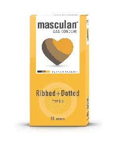 Masculan Condom Ribbed + Dotted 10 P * 10 C